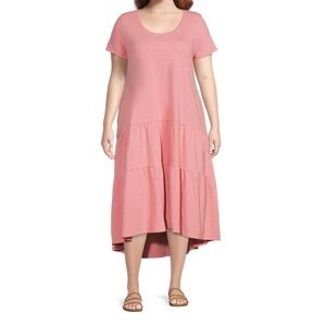 🚨Terra & Sky 3X Pink High Low Maxi Dress
